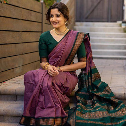 Woven Kanjeevaram, Banarasi Silk Jacquard Soft Silk Saree