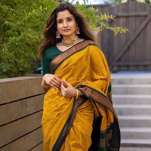 Woven Kanjeevaram, Banarasi Silk Jacquard Soft Silk Saree