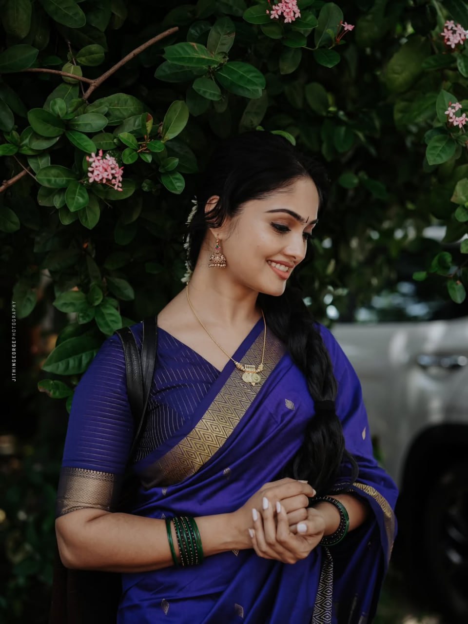 Maheshwari Silk Coton Saree - Wine