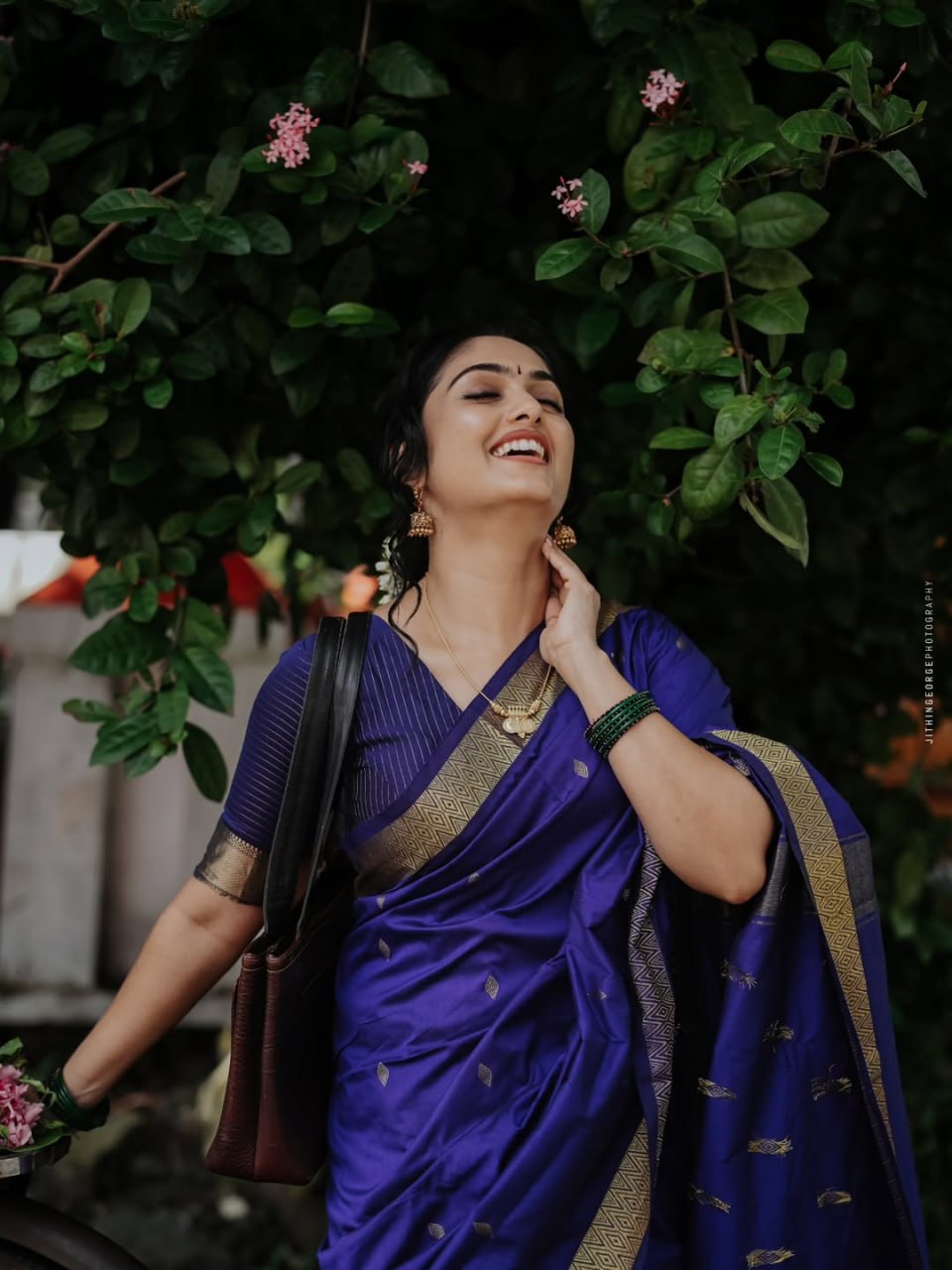 Maheshwari Silk Coton Saree - Wine