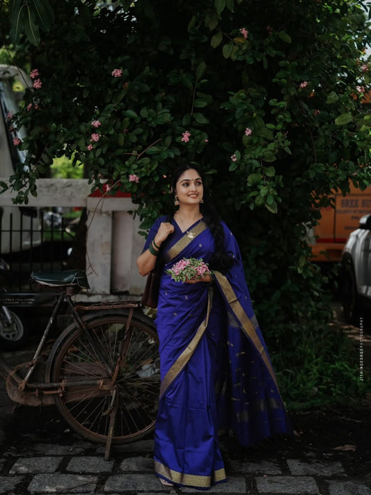 Maheshwari Silk Coton Saree - Wine