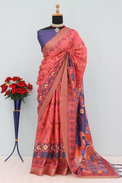 Women's Mysore Silk Digital Print Saree