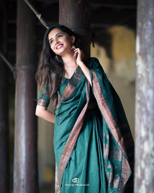 Kalyani Cotton Saree with Copper Zari