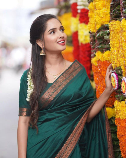 Kalyani Cotton Saree with Copper Zari