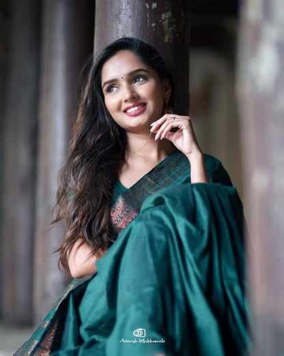 Kalyani Cotton Saree with Copper Zari