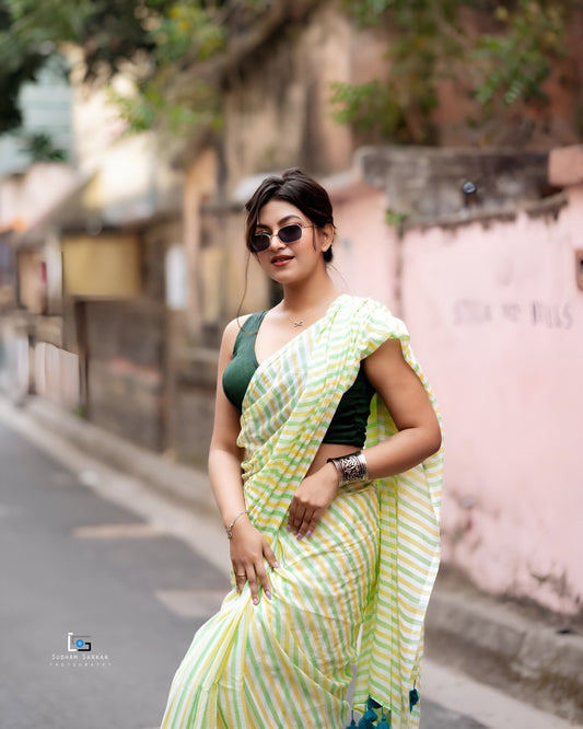 DESIGNER PURE LINEN PRINTED SAREE