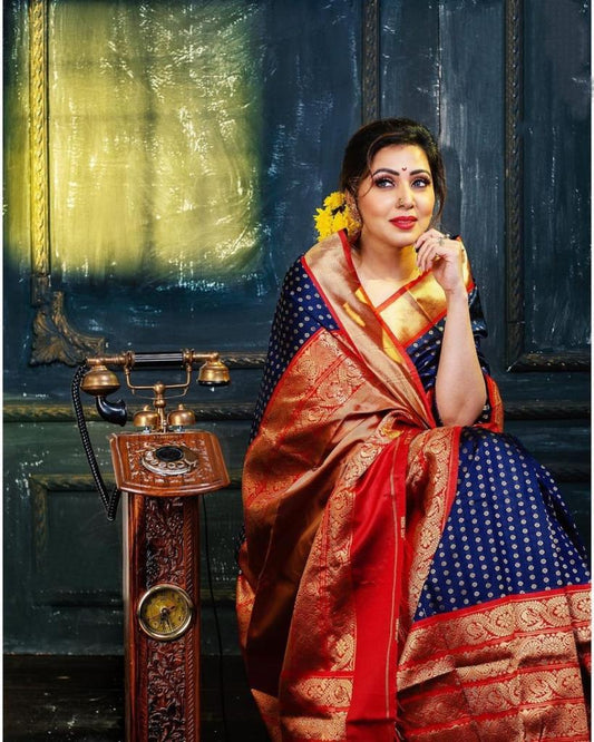 Multicolor Woven Animal Print Embroidered Floral Print Hand Painted Printed Solid/Plain Applique Kanjivaram Jacquard Pure Silk Saree