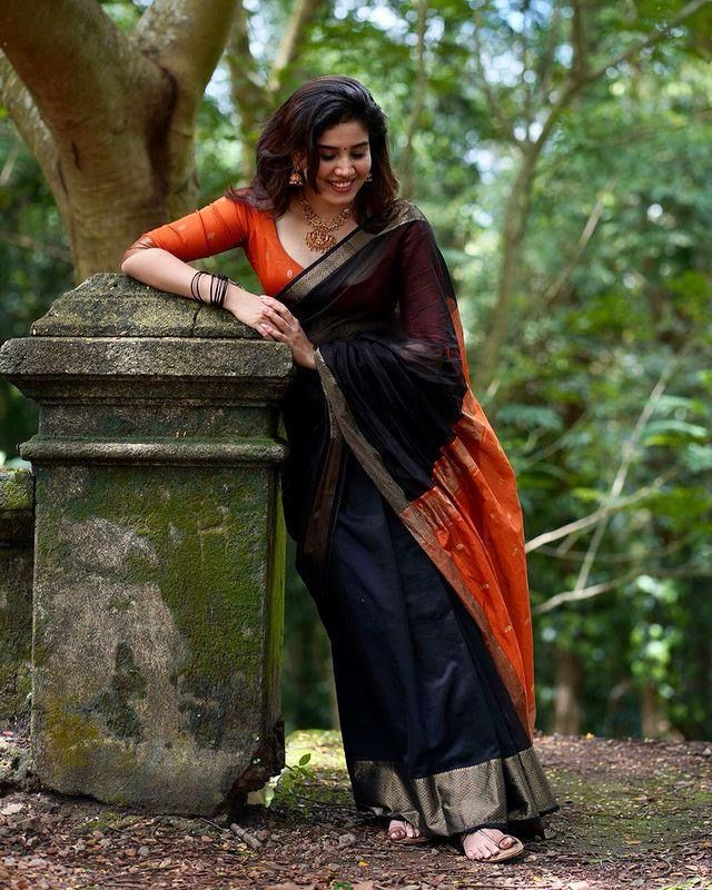 Multi Colour Kanjivaram Soft Cotton Linen Silk Saree With Unstitched Blouse Piece For Women