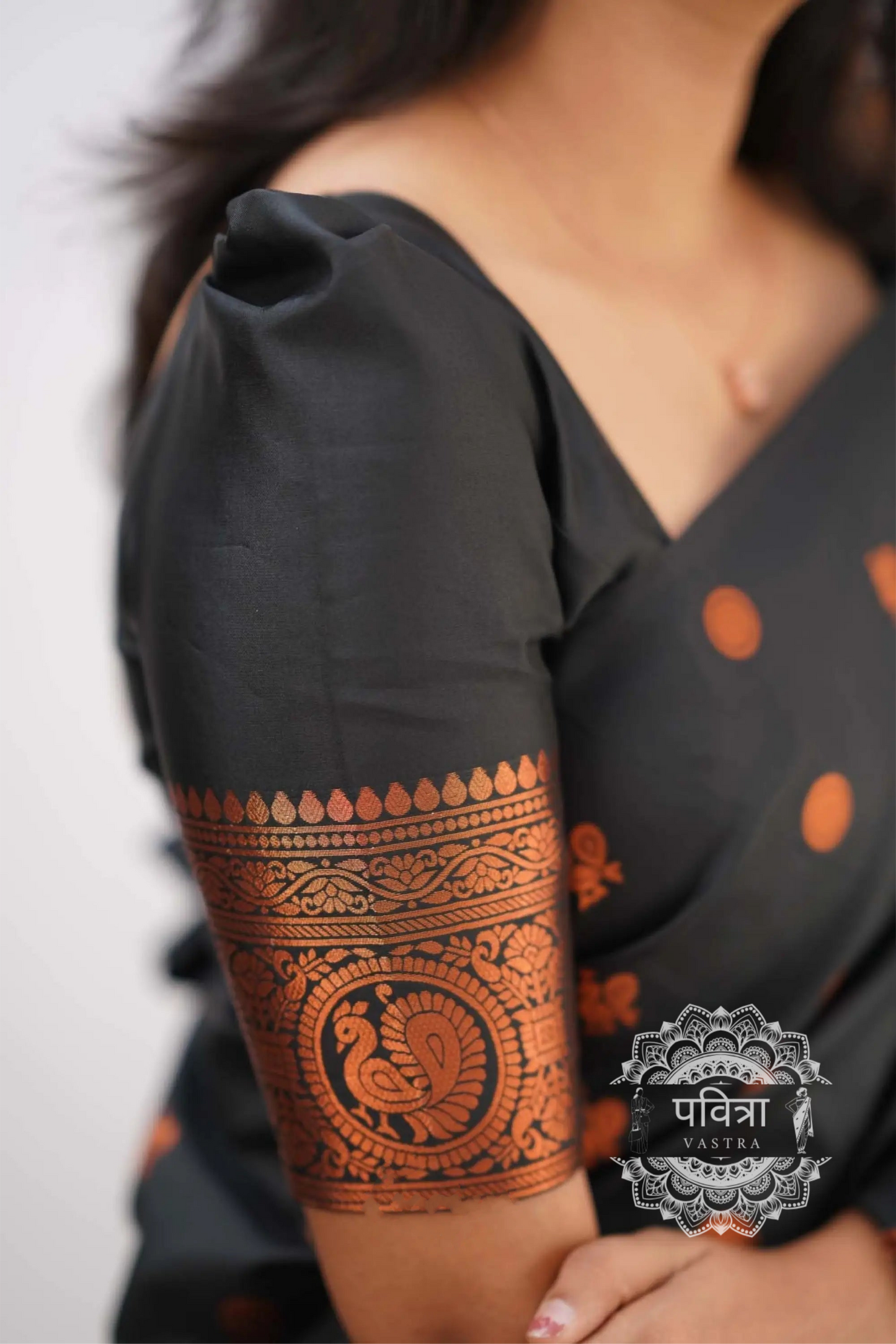 Women's Banarasi Style Pure Kanjivaram Silk Jacquard Kanchipuram Pattu Saree With Un-Stiched Blouse