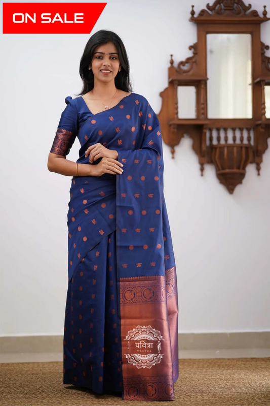 Banarasi Style Pure Kanjivaram Silk Jacquard Kanchipuram Pattu Saree With Un-Stiched Blouse For Women