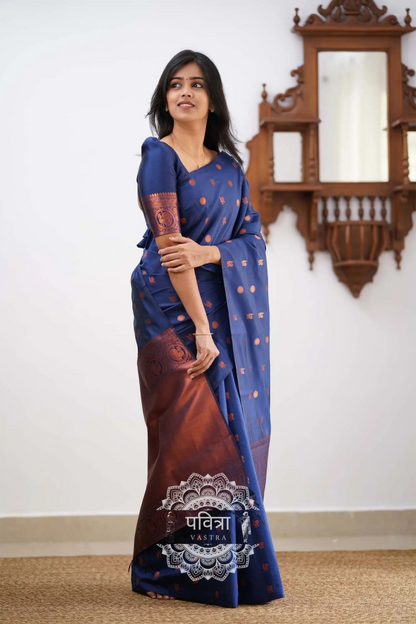 Banarasi Style Pure Kanjivaram Silk Jacquard Kanchipuram Pattu Saree With Un-Stiched Blouse For Women
