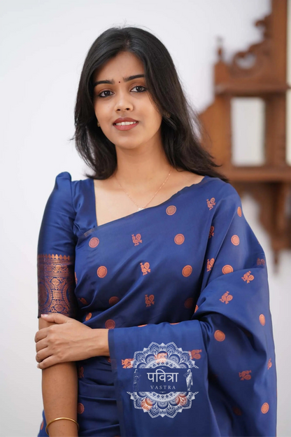 Banarasi Style Pure Kanjivaram Silk Jacquard Kanchipuram Pattu Saree With Un-Stiched Blouse For Women