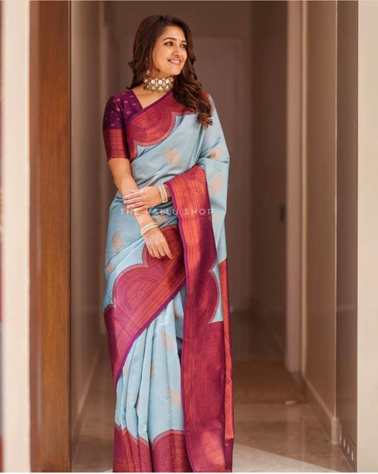 Woven, Animal Print, Embroidered, Floral Print, Hand Painted, Printed, Solid/Plain, Applique Kanjivaram Jacquard, Pure Silk Saree  (Multicolor)