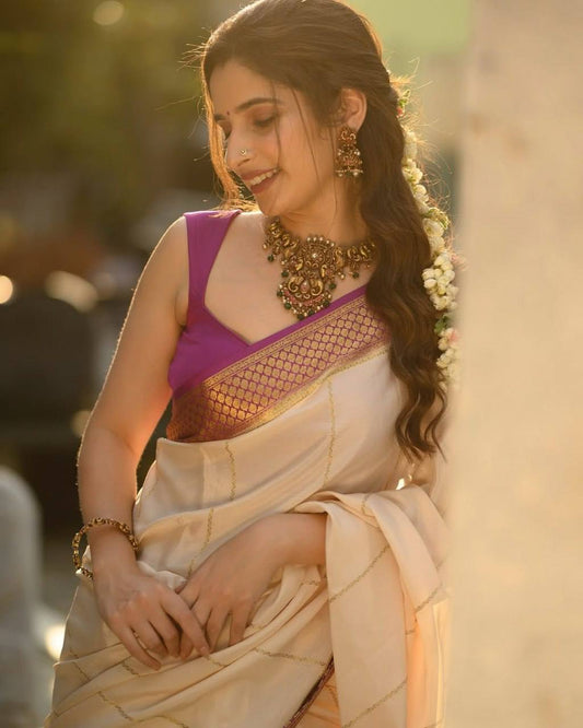 Ethnic Motifs Zari Pure Silk Banarasi Saree