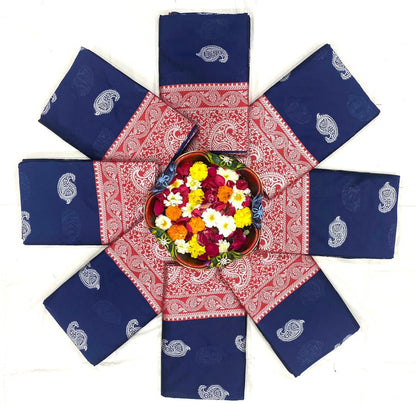 Blue Soft Lichi Silk Saree With Unstitched Blouse Piece For Women