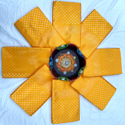 Yellow Kanjivarm Silk Indian Wear Saree With Unstitching Blouse Piece For Women