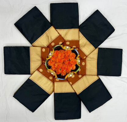 Multi Colour Kanjivaram Soft Cotton Linen Silk Saree With Unstitched Blouse Piece For Women