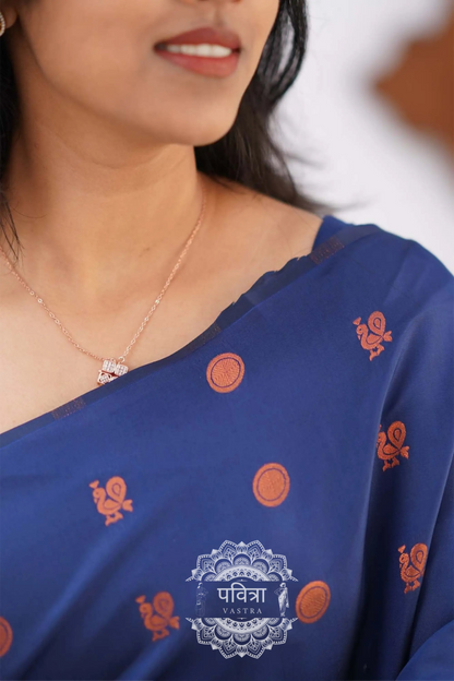 Banarasi Style Pure Kanjivaram Silk Jacquard Kanchipuram Pattu Saree With Un-Stiched Blouse For Women