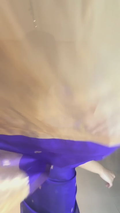 Royal Blue Soft Silk Saree With Blouse Piece