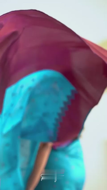 Soft Silk Saree with Contrast Border For Women