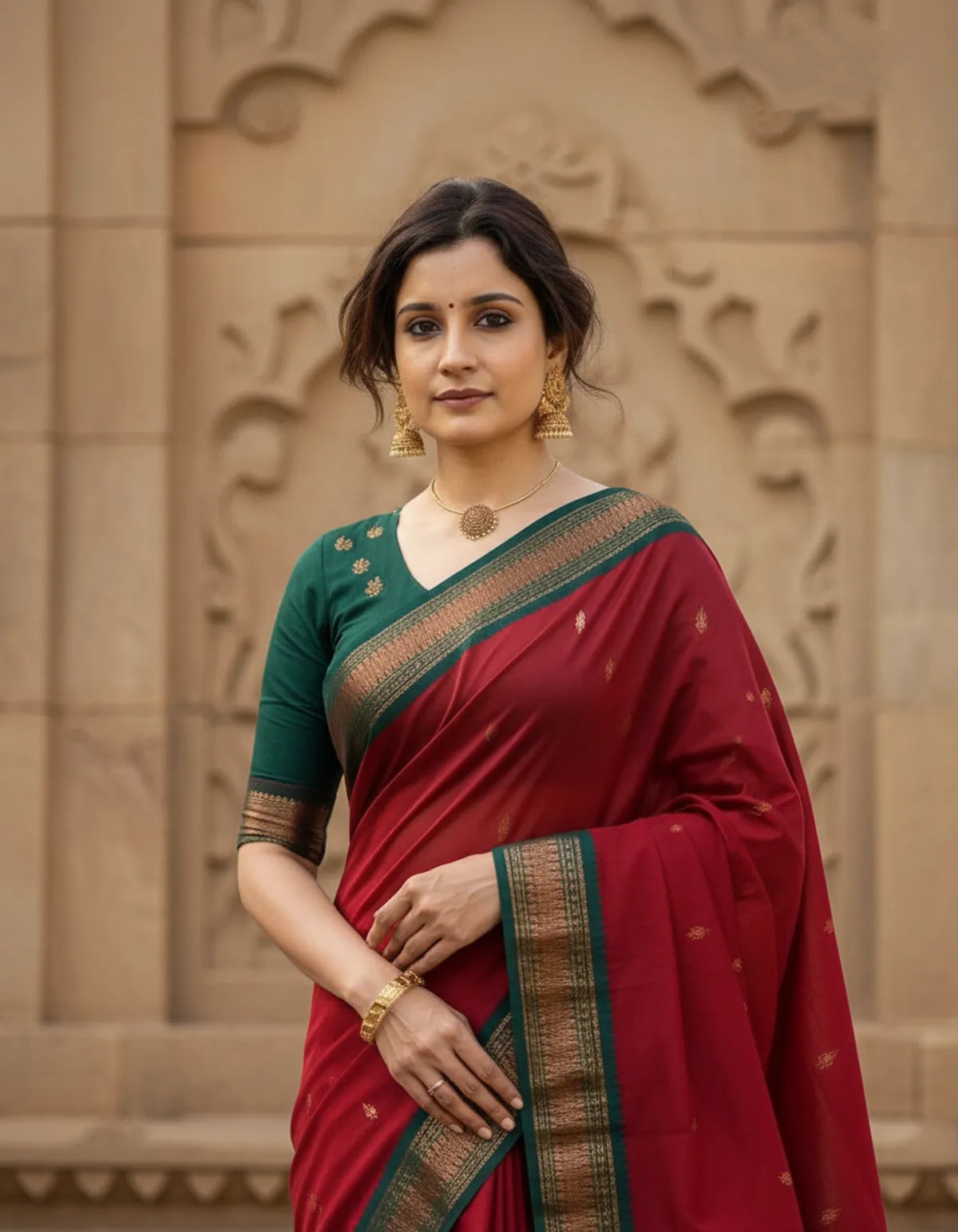 Woven Kanjeevaram, Banarasi Silk Jacquard Soft Silk Saree