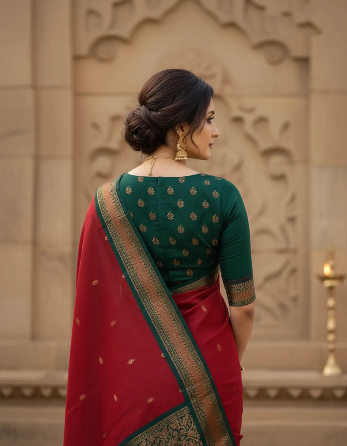 Woven Kanjeevaram, Banarasi Silk Jacquard Soft Silk Saree