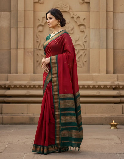 Woven Kanjeevaram, Banarasi Silk Jacquard Soft Silk Saree